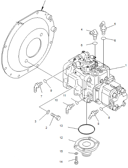 Насос гидронасоса 708-3S-00332 708-3S-00331 экскаватора PC35MR-2 гидравлический главный для KOMATSU