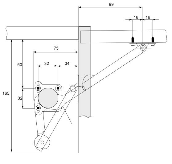 Оцинковывайте поддержку оборудования пребывания крышки сплава гидравлическую для двери шкафа мебели
