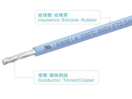 26AWG FT2 Blue Silicone Rubber Wires UL3367 300v 200C UAV Flexible Silicone Cable