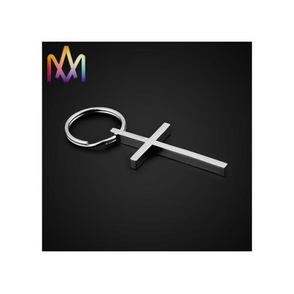 15g Stainless Steel Cross Shaped Custom Shaped Keychains