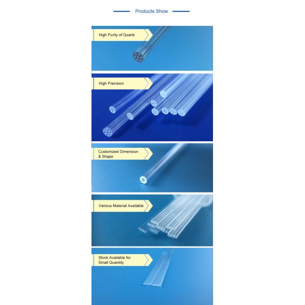 Отверстия стеклянных ламп кварца 1100 градусов двойные 4 отверстия 6 отверстий отверстий Multi