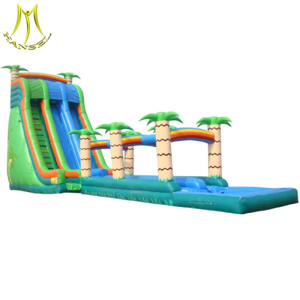 Hansel low price outdoor games cheap inflatable water slide for kids wholesale