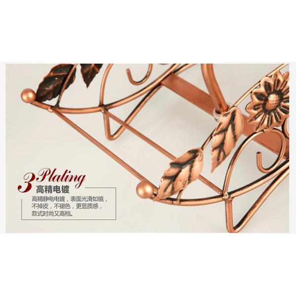 Bronze H43.5cm Wine Glass Upside Down Holder , 1.2kg Upside Down Glass Rack