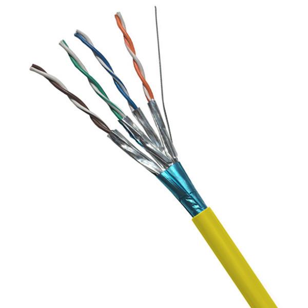 Yellow 23AWG CAT6A F FTP Cable LSZH Ethernet Cable 500MHz 305m HDPE