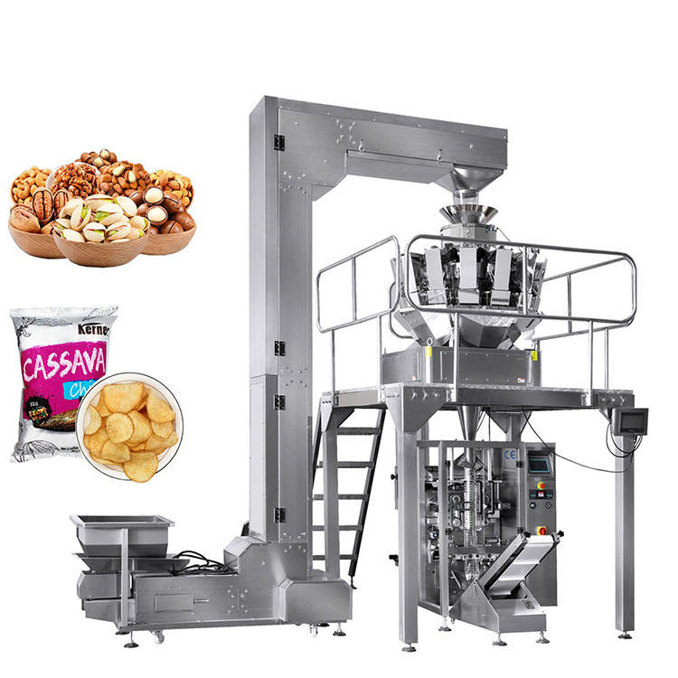 Full Automatic Weighing Seal Pouch Bag Packaging 100g 200g 500g Coffee Feed Candy Snack Nitrogen Potato Chips Packing Machine