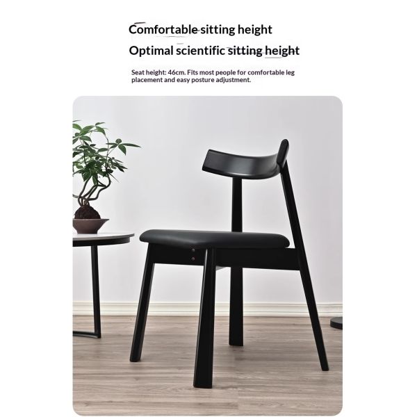 OEM Modern Backrest Upholstered Chair Restaurant Apartment Villa Bar Hotel Ergonomic Leather Chair Wooden Dining Room Chair