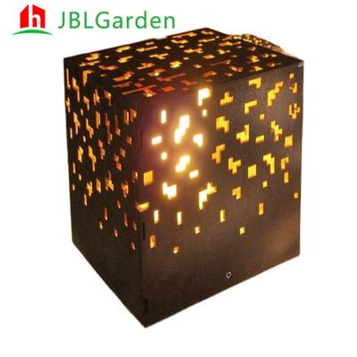 Outdoor Garden Lights Waterproofing Corten Steel Outdoor Lights Rustic Red