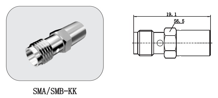 Прецизионный позолоченный прямой адаптер RF SMA Female to SMB Female Coax Adapter