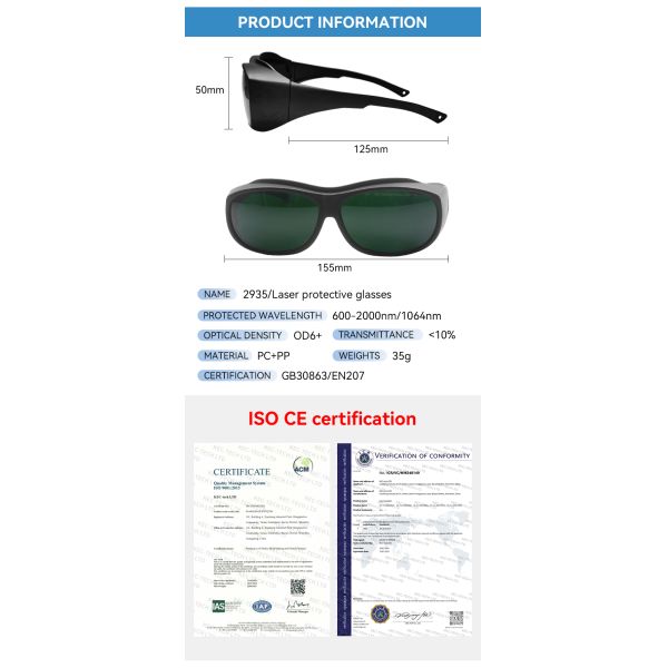 LASER FOR 450nm protective glasses laser safeti glasses Laser goggles patch inside laser welding glasses 600-2000nm 1064nm Laser glasses protection professional laser glasses glasses laser protection