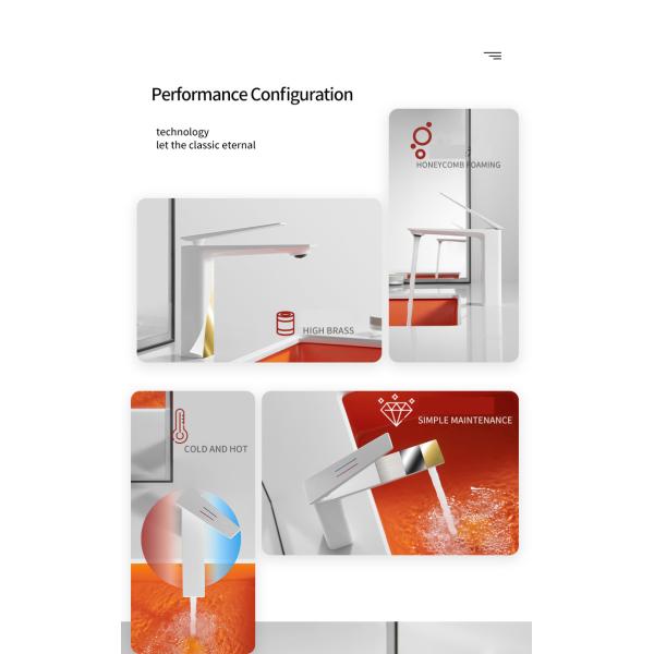 2KG Household Bathroom Kitchen Faucet Tap White Hot And Cold All Copper Cuprum