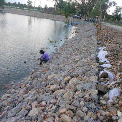1*1*1m Retaining Wall 4mm Galvanized Gabion Boxes Stone Basket