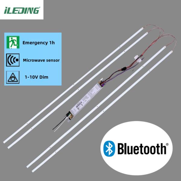 PC Material 46W 1-10v Dimming LED Magnetic Light Linear Retrofit Kits For Troffer