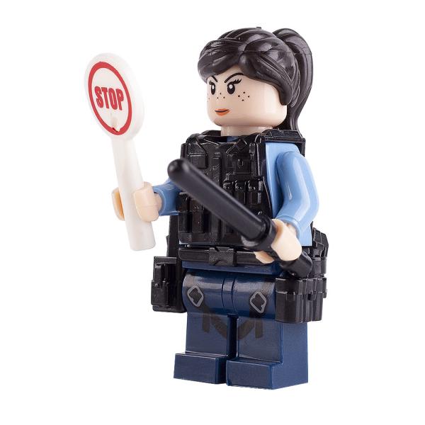 MOC character career model policemen accessories city traffic police mini figures building blocks
