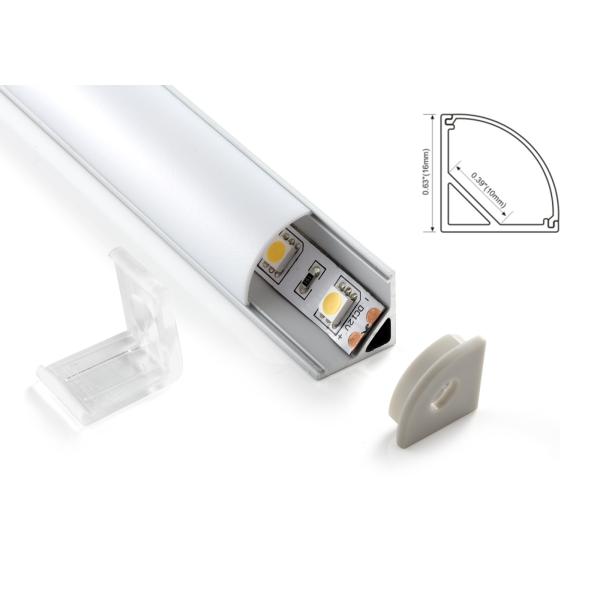 LED Linear lighting Aluminum profile decoration for corner milky cover
