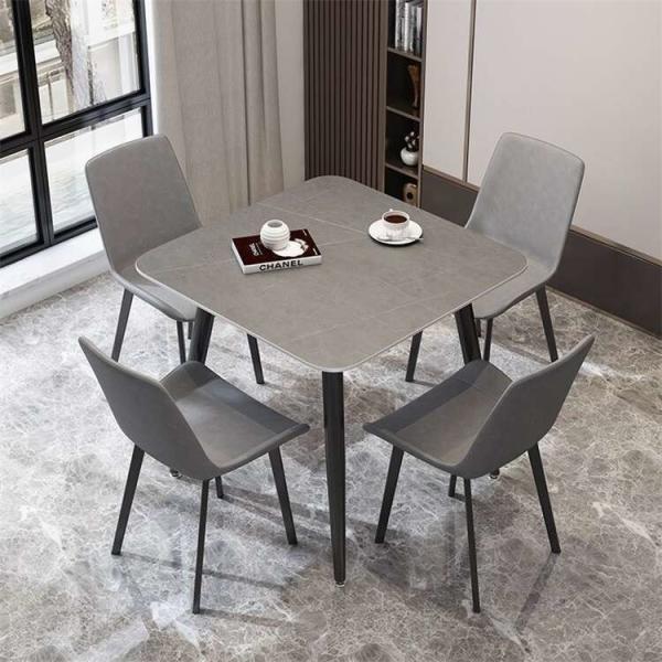 6 Seater Dining Table Set With Leather Or Fabric Chairs