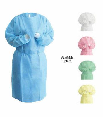 Vestido resistente fluido do PPE do isolamento do nível de controle 2 da infecção com punho elástico