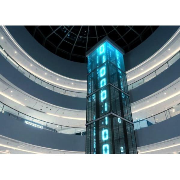 Pantalla de rejilla transparente P2.6 500*500mm 4500cd Pantalla LED de video para interiores para publicidad