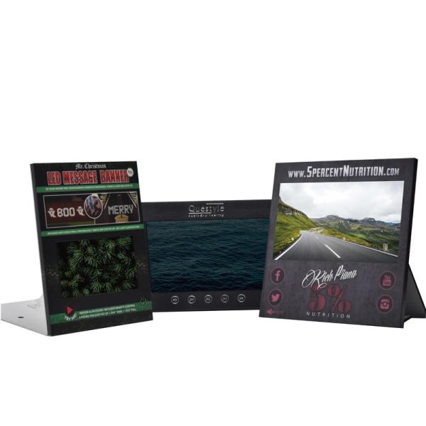 custom logo print 10 inch promotional video player,advertising video pop display