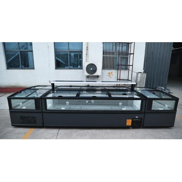 Commercial Chest Freezer With Static Cooling System Equipped With Low-E Sliding Glass Doors And An Inverter Compressor