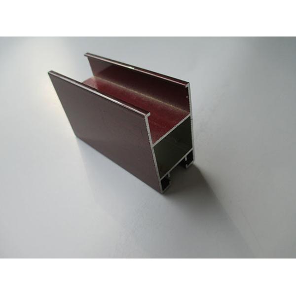 Red Rosewood Transfer Aluminium Profile System , Aluminium Sliding Door Profiles ISO Proved