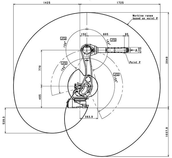 RA020N 6 Axis Kawasaki Robot Automatic Handling Robot Arm