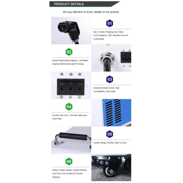 Fast 30kw 380V CCS Rapid Charger Portable DC Chademo Charger
