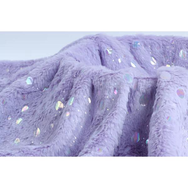 DDP USA Recycled China Manufacturer Wholesale Fashion Fluffy Multicolor Bronzing Fabric Poly Fleece Fabric Foil Rolls