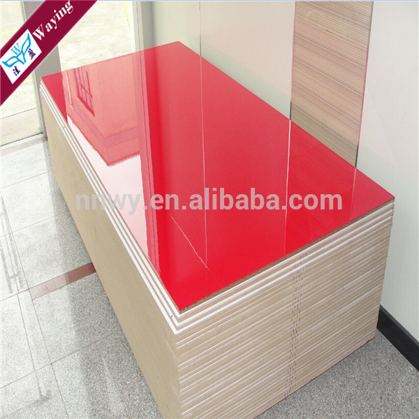 E0 Melamine High Gloss Uv Mdf Board 1220*2440mm For Decoration