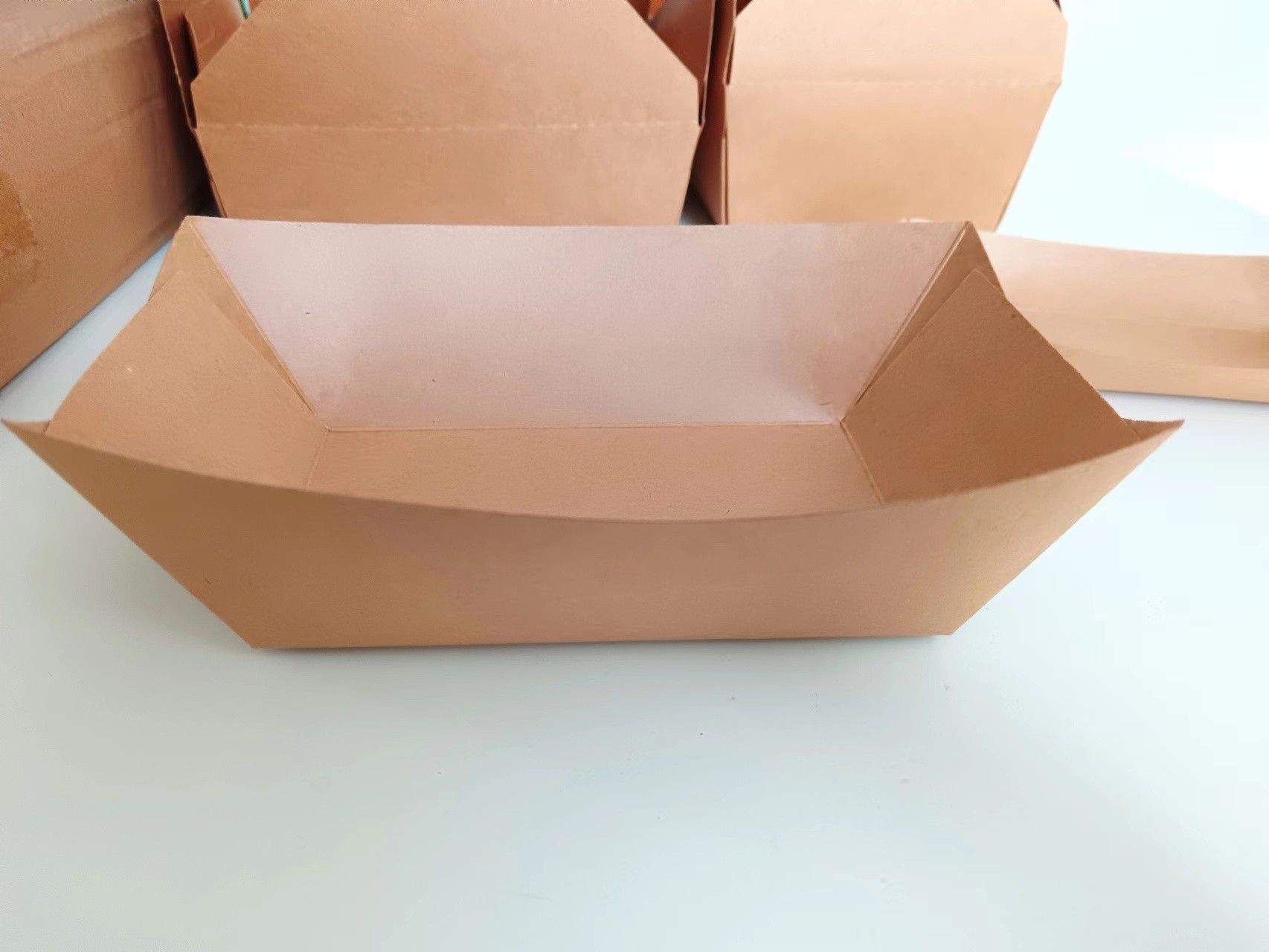 Biodegradable Eco Friendly Food Grade Boat Serving French Fries Box 25.5cm*53cm*32cm