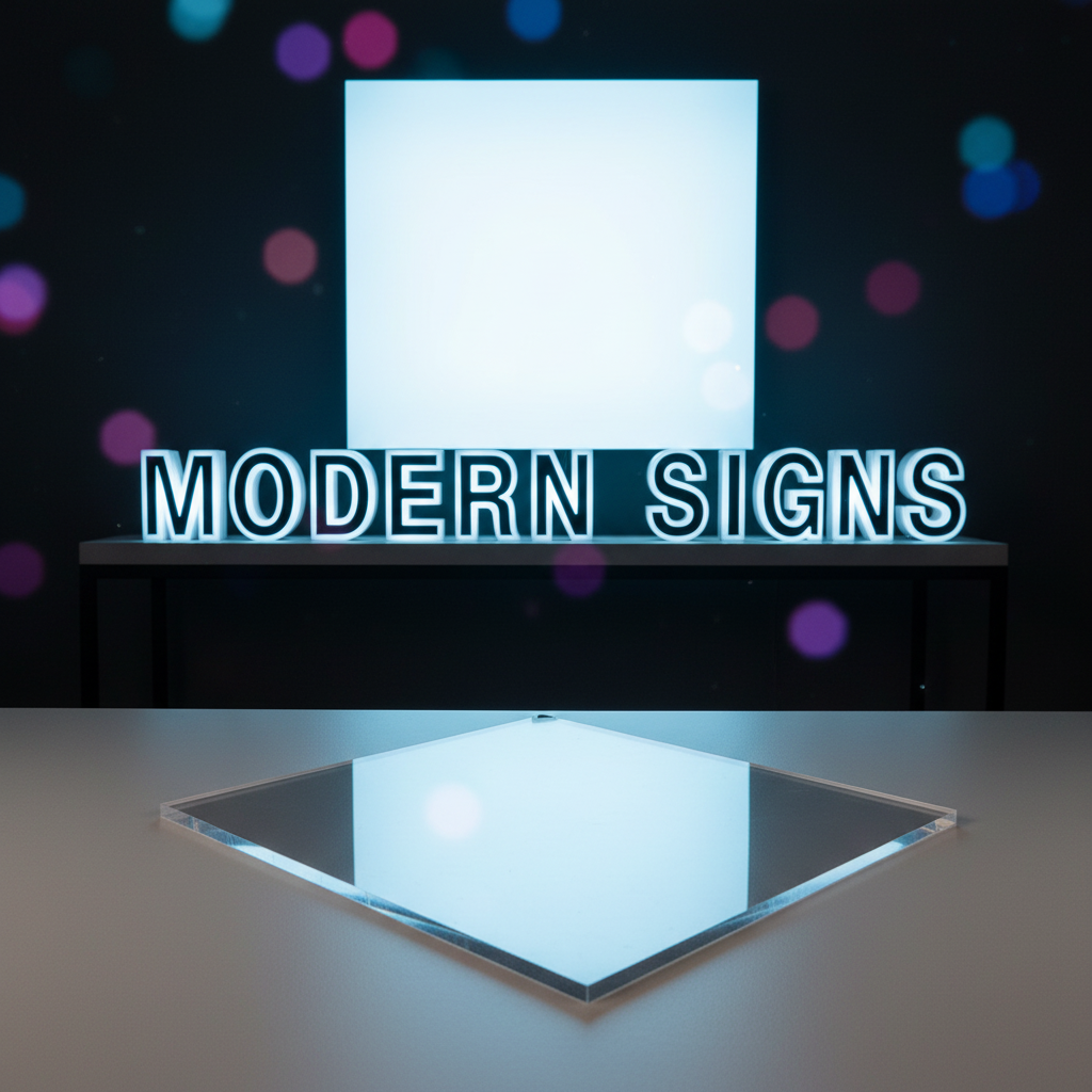 Customizable Acrylic Plastic Sheets 0.9mm Thickness Transparent Acrylic Panel For DIY Signage