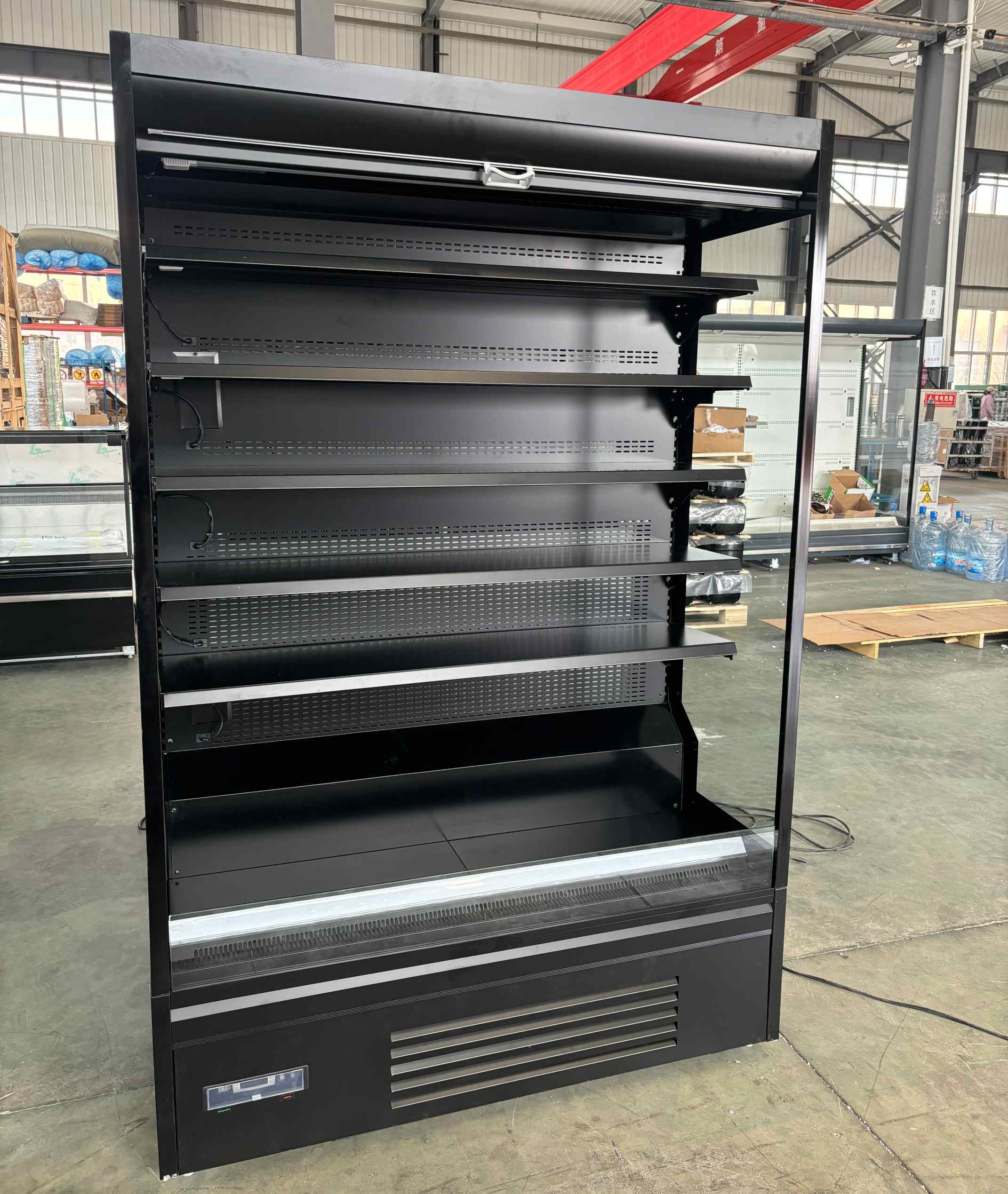 Self‑contained Plug‑and‑Play Open Fridge R290 for Convenience Store Fresh Merchandise