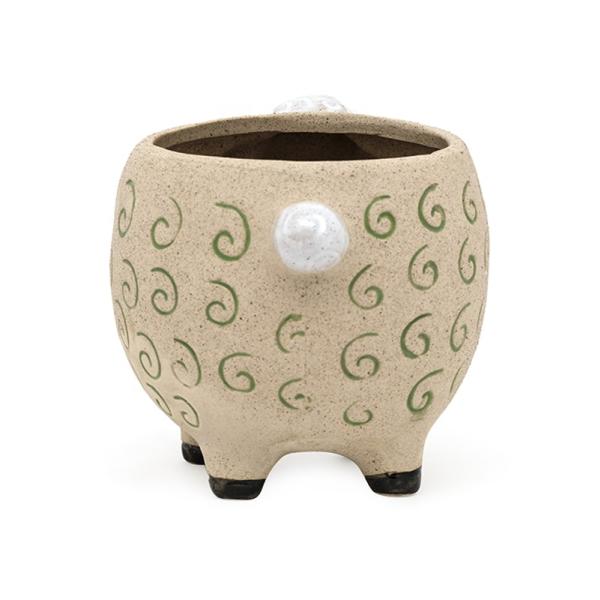 Оптовая горячая продажа прекрасный инстаграм 3D уникальная овца сочный цветочный горшок в керамике глиняной керамики