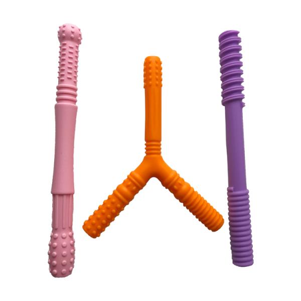 DIY Silicone Baby Teether Multiple Sizes Customized Letter Shape Food Grade