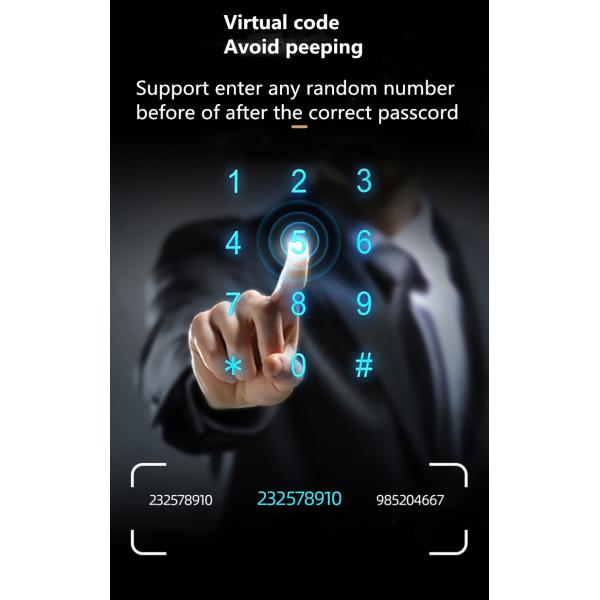 Алюминиевый отпечаток пальца App Control Door Lock Bluetooth водонепроницаемый IP65