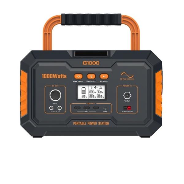 Bateria de lítio ternária de 1000W G1000 condução autónoma, acampamento, armazenamento de energia portátil de emergência fonte de alimentação móvel ao ar livre