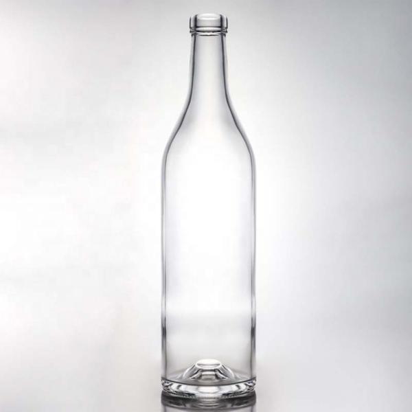 Glass Base Material 12 oz High Flint Beverage Water Beer Glass Bottle With Aluminum Cap