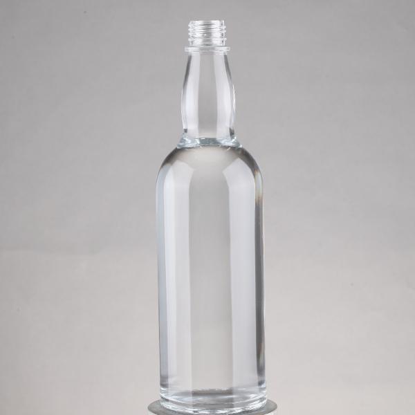 Super Flint Glass Material 500ml 700ml 750ml Empty Rum Clear Liquor Bottle for Beverage