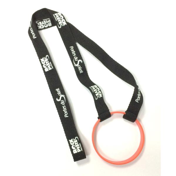 Custom Polyester Breakaway Neck Lanyards With Silicone Wristband