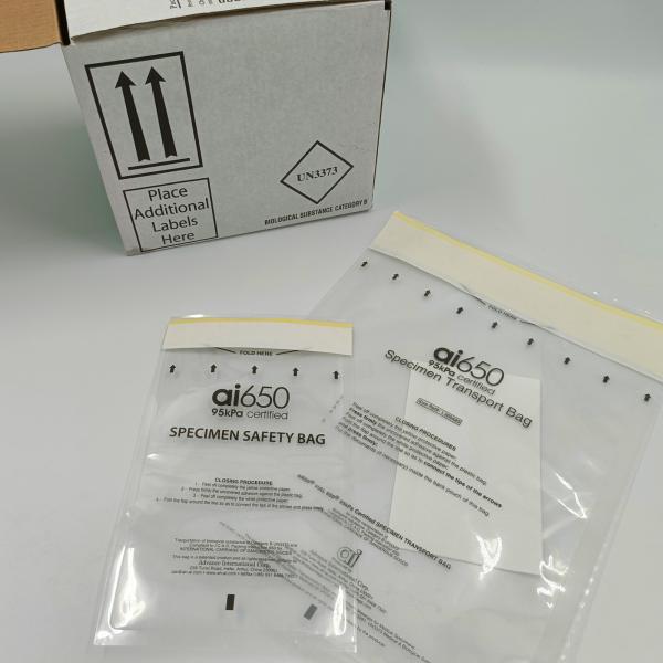 Сумка для образцов Lab Ai 650 Biohazard, 4 слота, самоклеящаяся верхняя часть