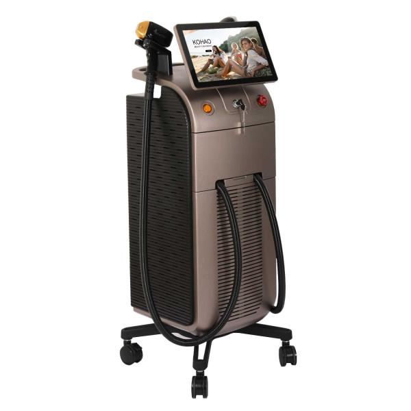 Dual Handle Smart Hair Removal Machine 800W / 1200W Cooling Laser Hair Removal Machine