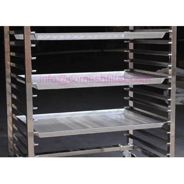 20tier 600x800mm Drying Mesh Tray Stainless Steel Rack Trolley
