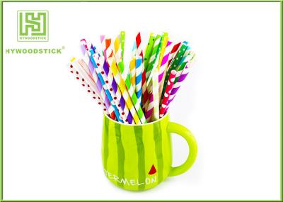 Beautiful Thin Star Paper Straws , Cocktail Drink Straws For Kids Birthday Party