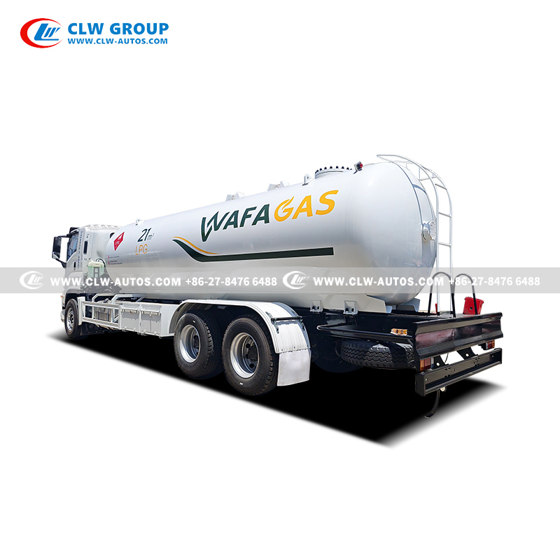 ISUZU GIGA 6x4 21m³ LPG Bobtail Truck with 380HP Euro VI Engine and Q345R Steel Tank for Propane Delivery