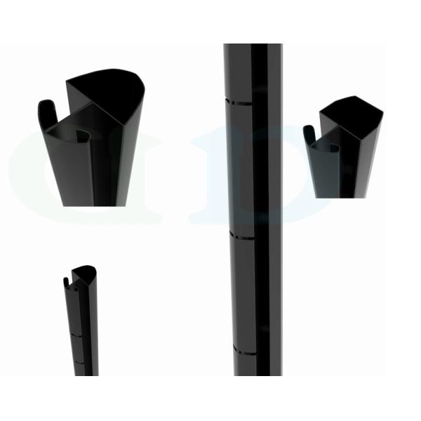 Outdoor Decorative 4ft Curved Metal Fence Plastic Pvc Coated