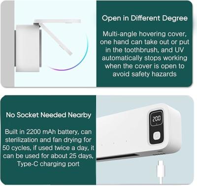 White Smart Toothbrush Disinfection Case With IPX7 Waterproof And RoHS Certification