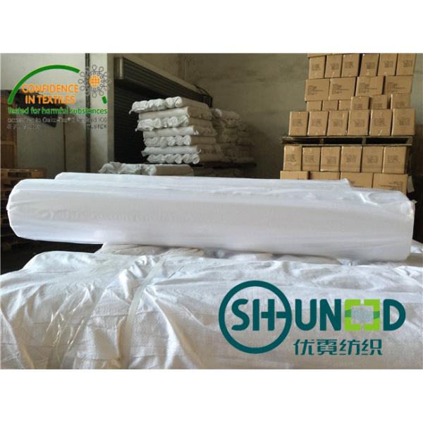 Bleach White / Black Woven Fusing Interfacing With Powder Dot PA Coating