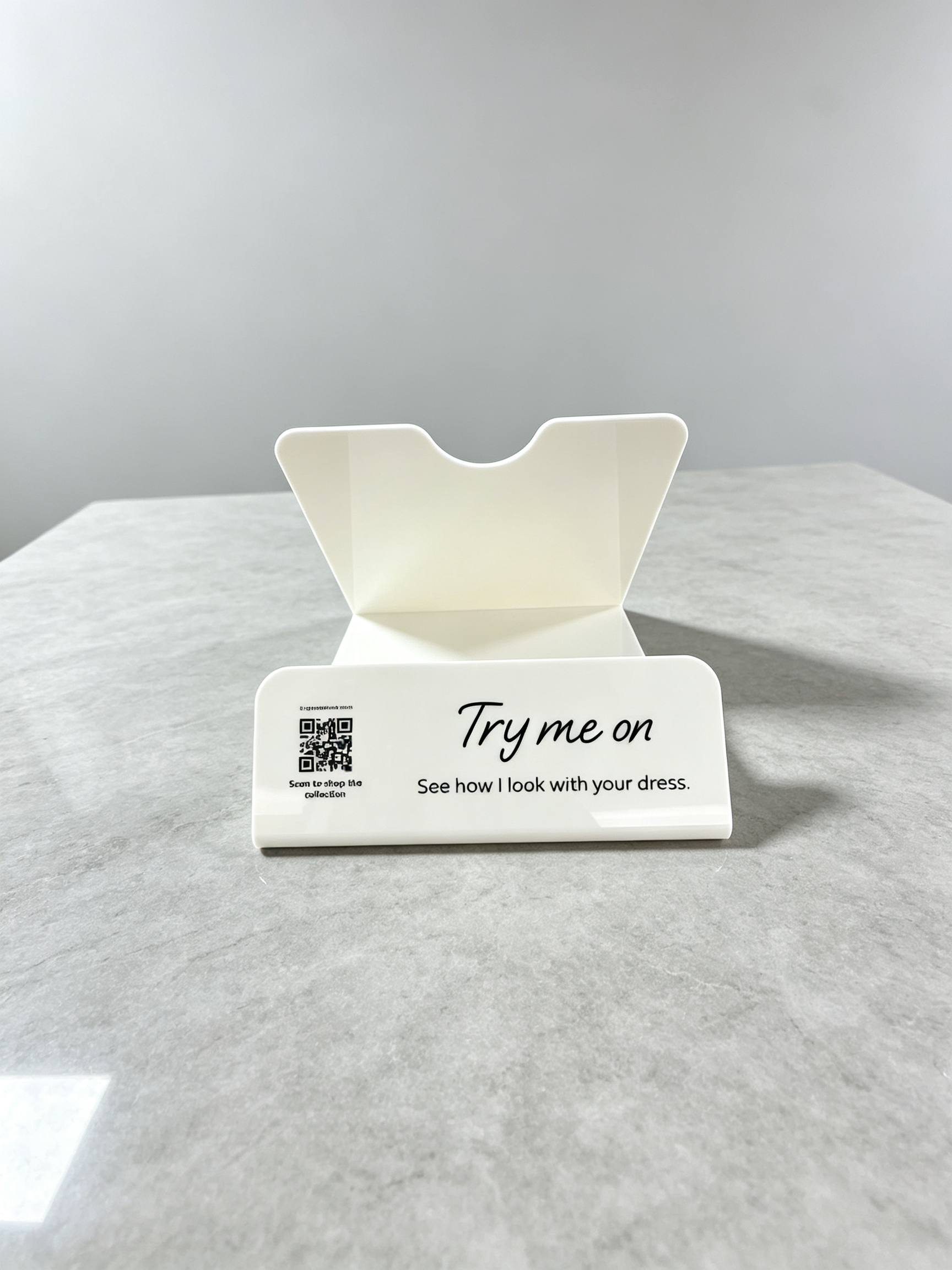 White Acrylic Bouquet Display Stand, Portable Flower Holder for Wedding Ceremony, Party Events, Florist Shop Counter & Retail Display, Customizable