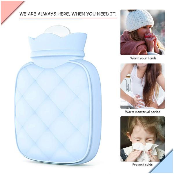 Soft Rubber Hot Water Bottle With Cover 2 Liter Hot Water Bag For Menstrual Cramps Back Pain Relief