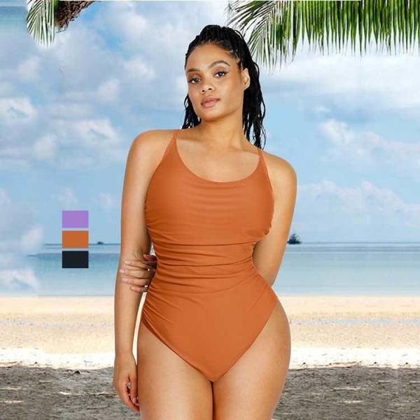Hexin Tummy Control Waisted Shapewear Swimsuit for Women Digital Print One Piece Bikini