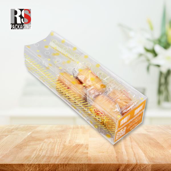 Pão cruzado quadrado fundo sacos de PP plástico embalagem de alimentos OPP Bopp Bloco fundo sacos para bolo